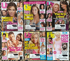Vintage Lot of 6 US Weekly Magazines 2010 Celebrity Gossip Fashion Party Life