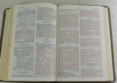 The Open Bible Expanded Edition NASB Brown Genuine Leather RL 1985 Nelson 976BR