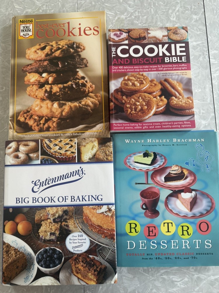 Lot of 4 Dessert/Baking Cookbooks
