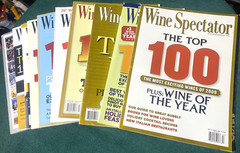 Lot of 9 Wine Spectator Top-100 Issues Dec 2001-Jan 2010 + 25th Anniversary Ed.