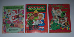 Lot of (3) Vintage Christmas Coloring Books, 1970s 1980s