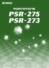 Yamaha PSR-273 PSR-275 Instruction Manual: 76 Pages & Protective Covers!
