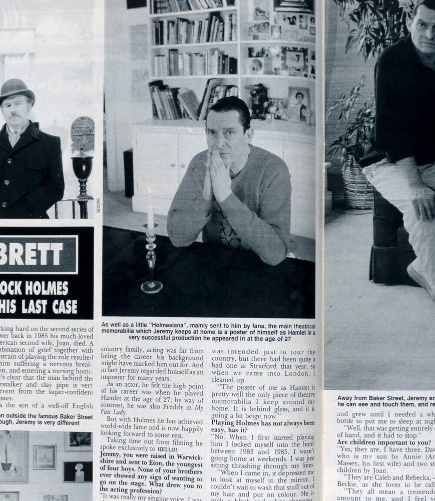 Jeremy Brett interview & photo’s Sherlock Holmes Brooke Shields RARE UK MAGAZINE
