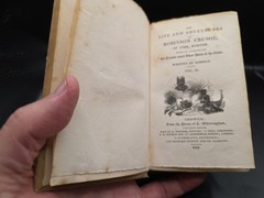 1822 Robinson Crusoe 2 vo. *Original Paper Bindings* Unique Printing