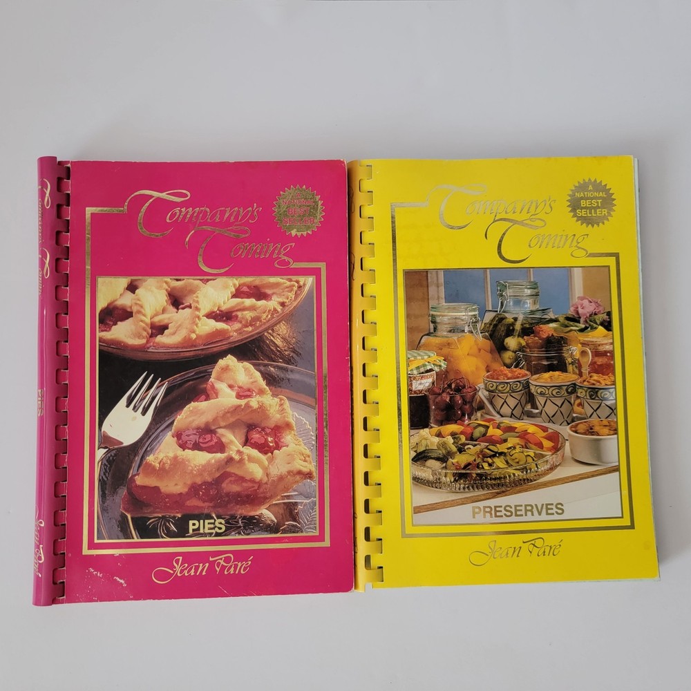 Lot of 2 Company’s Coming Preserves & Pies spiral bound by Jean Paré