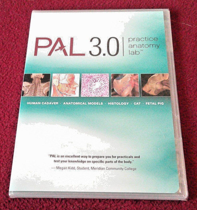 PAL 3.0 Practice Anatomy Lab CD-ROM NEW SEALED Cat, Fetal Pig, Cadaver