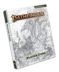Pathfinder 2E: Player Core Sketch Cover PZO 12001-SK