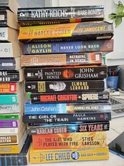 Lot If 27 Mystery Paperbacks Acceptable Crichton Braun Child Larsson AJ Finn