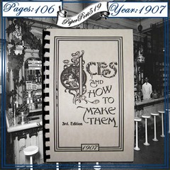 1907 Ices And How To Make Them Vintage Cook Book 106 Pages