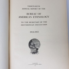 36th Annual Report (1914-1915) Bureau of Ethnology Smithsonian JW Powell (1921)