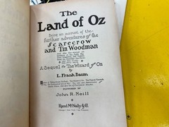 Lot of 3 OZ books L Frank Baum Soft cover Rand McNally Vintage wizard of oz