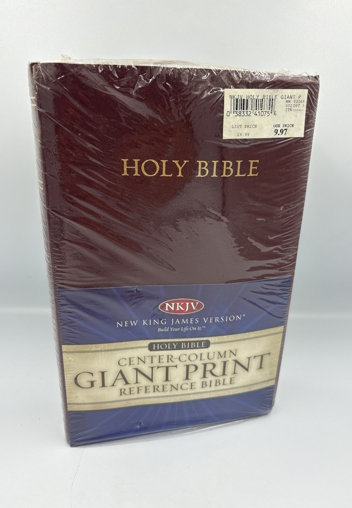 HOLY BIBLE New King James Version Burgundy Nelson 0991BG Giant Print New Sealed