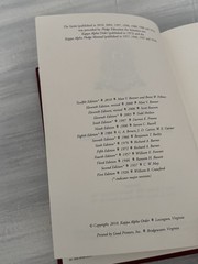 The Varlet of Kappa Alpha Order 2010 Twelfth Edition Hardcover