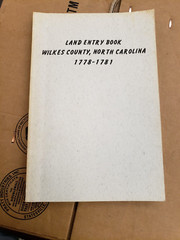 LAND Book WILKES County, NC 1778-1781 by Absher, 126 pages Used 1988 Book
