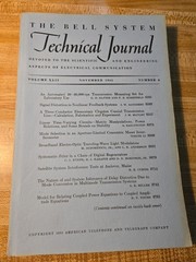 The Bell System Technical Journal – November 1963 Volume XLII Number 6