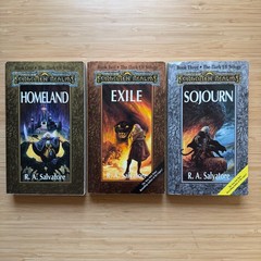 Forgotten Realms Dark Elf Trilogy LOT Homeland Sojourn Exile R.A. Salvatore PB