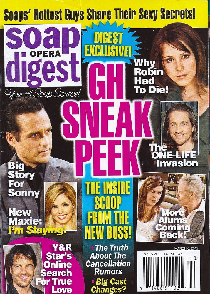 Soap Opera Digest March 6 2012 General Hospital Thom Bierdz Soaps’ Sexiest Men