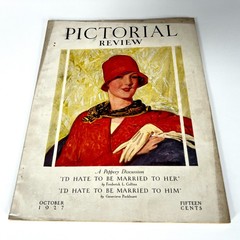 VTG Oct 1927 Pictorial Review McClelland Barclay Paris Fashion Halloween