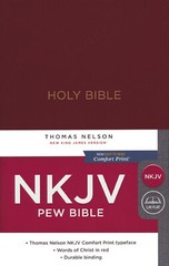 NKJV Pew Bible Red Letter Edition Burgundy BRAND NEW in Shrink Wrap!!!