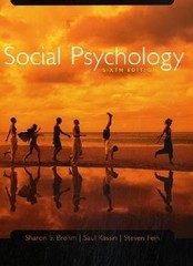 Social Psychology With Cd Rom 6th Edit