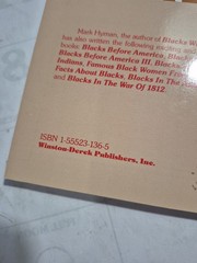 RARE Blacks Who Died for Jesus by Mark Hyman 1988 A History Book Christian Afro