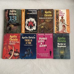 Vintage Agatha Christie Mystery Dell Avon Paperback Book Lot