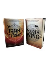 Fourth Wing & Iron Flame Books w/ Painted Edges Rebecca Yarros 1st Edition