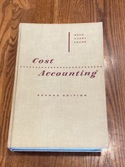 Cost Accounting Second Edition 1957 Matz Curry Frank South Western Publishing HC