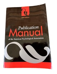 Publication Manual of the American Psychological Association Fifth Edition Book