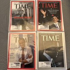 Lot Of 4 – Time Magazines BARACK OBAMA 2012 – 2013 Issues In Mag Sleeves/Boards