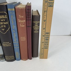 Lot of 7 Vintage Pastors Library Theology Books Christian Decorative 1900s