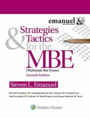 Strategies & Tactics for the MBE (Bar Review), USED-Good, Steven Emanuel