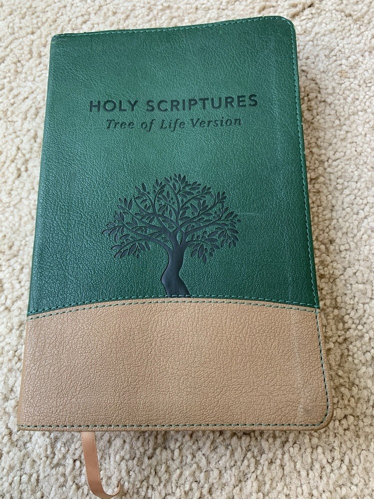 TLV Thinline Bible Holy Scripture – Green & Tan Duravella Imitation Leather
