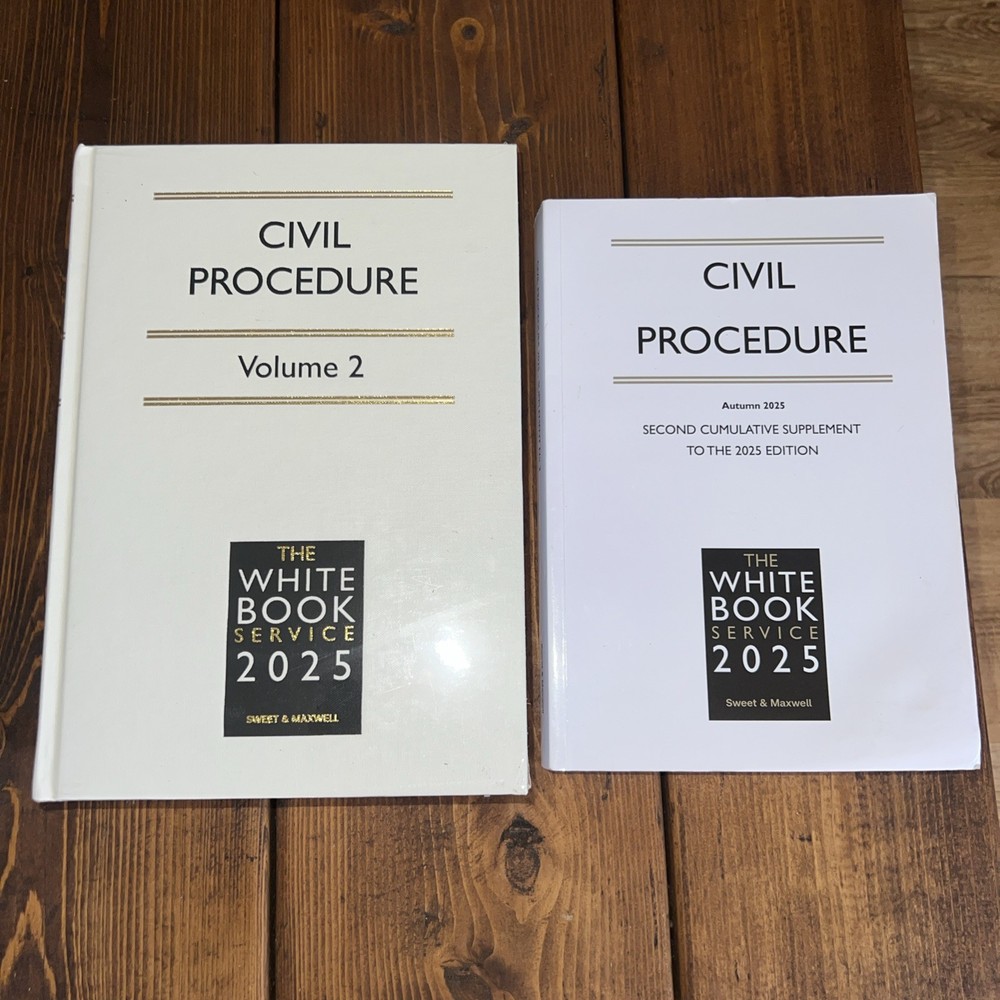 Civil Procedure White Book 2025 vol 2 only with second cumulative Supp Autumn 25