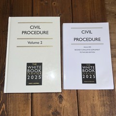 Civil Procedure White Book 2025 vol 2 only with second cumulative Supp Autumn 25