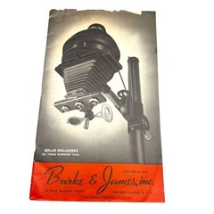 Burke & James Inc Catalog No. 640J Photographic Memorabilia Brochure Chicago USA