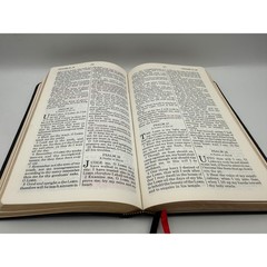 Rex Humbard Prophecy Bible KJV Genuine Leather Black J.R. Schoolfield Red Letter