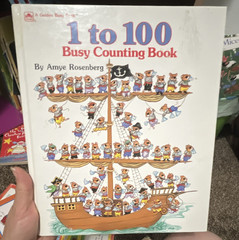 A Golden Busy Book 1 to 100 Busy Counting Book Amye Rosenberg Hardcover Ages 4-8