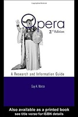 Opera : A Research and Information Guide Hardcover Guy A. Marco