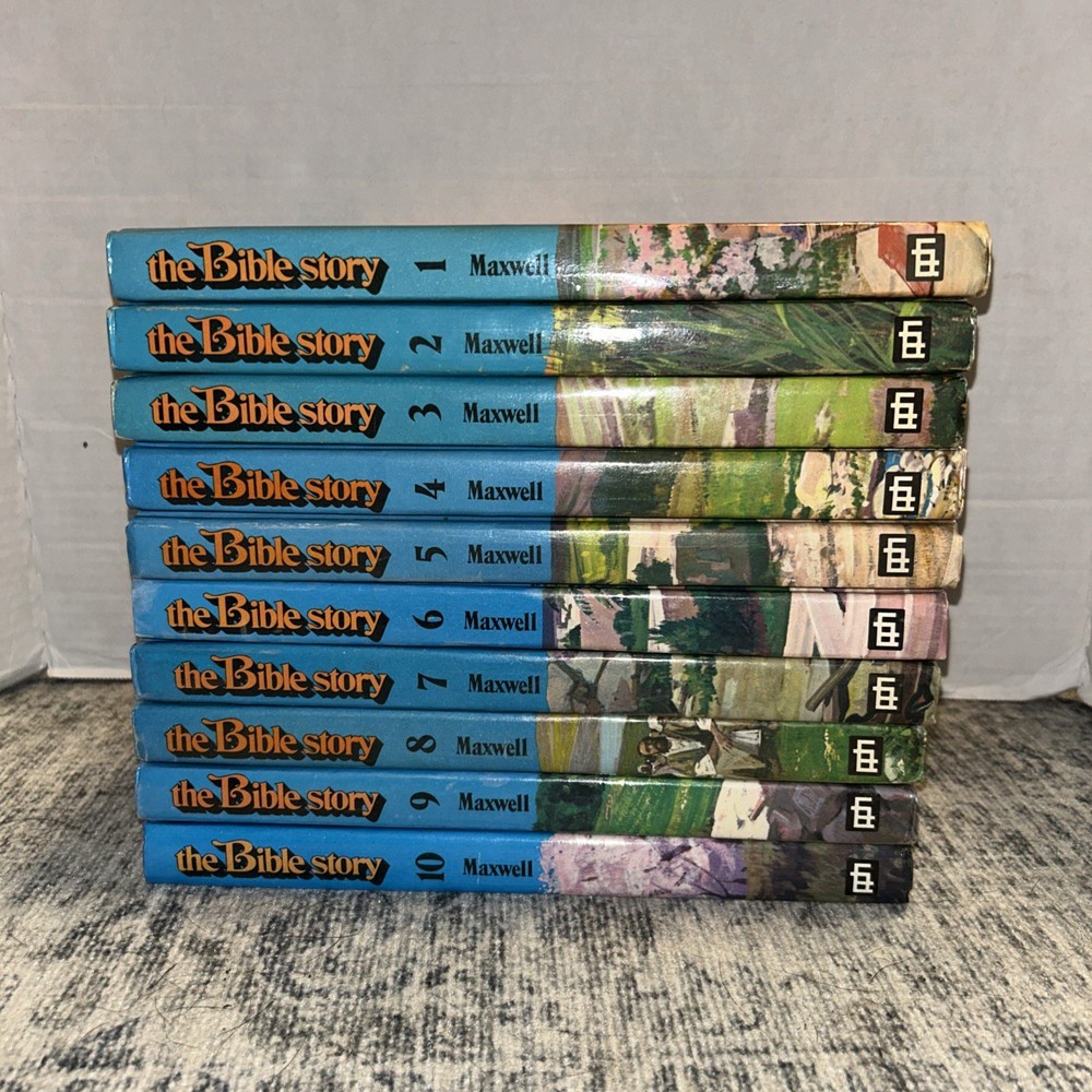 The Bible Story by Arthur S Maxwell Volume 1-10 Complete Set Hardcover 1975