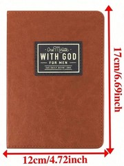 One Minute with God for Men 365 Devotions, Brown Faux USA Shipping
