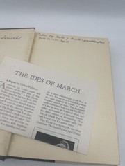 Vintage 1948 The Ides of March Hardcover Book 1st Edition Thorton Wilder Harper