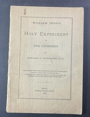 William Penns Holy Experiment ~ 1895 Peace Society Pamphlet ~ Civil Government