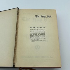 1950 New American Catholic Edition Holy Bible Benziger Brothers 8×6 Hardcover
