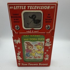 Rand McNally Tom Thumb Books “My Little Television Set” Illustrated Red Box Set
