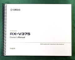 Yamaha RX-V375 Instruction Manual: Full Color 84 Pages & Protective Covers!