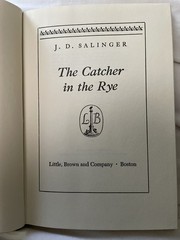 CATCHER IN THE RYE J.D. Salinger NOVEL 1st Edition 37th Printing FICTION 1951