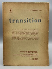 TRANSITION ISSUE 8, ed. Eugene Jolas & Elliot Paul – 1927 [Original]