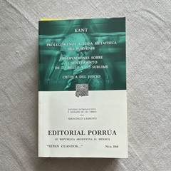 Kant, Prolegómenos a toda metafísica, Editorial Porrúa, Paperback, Philosophy