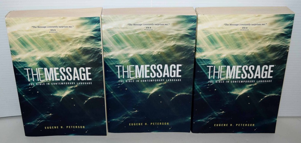Lot of 3 -The Message, The Bible in Contemporary Language Peterson FREE SHIPPING